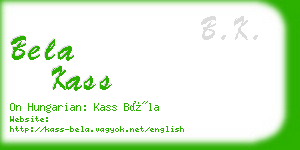 bela kass business card